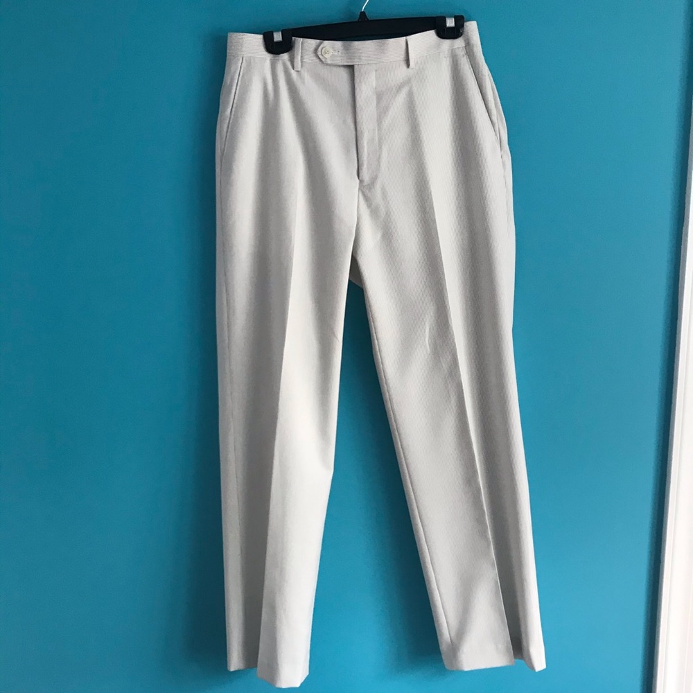 Sean John White Gray Striped Pants Size 32 x 32